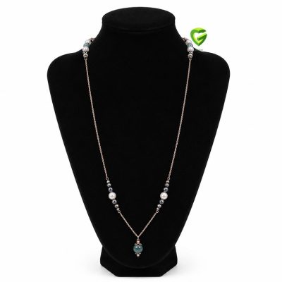 گردنبند رولباسی نقره‌رزگلد4 کد125