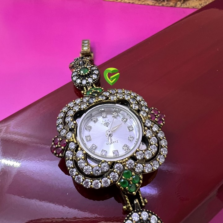 ساعت نقره گرد کد370 ساعت نقره گرد کد370