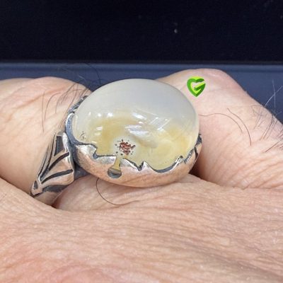 انگشتر نقره مردانه‌زرد کد101