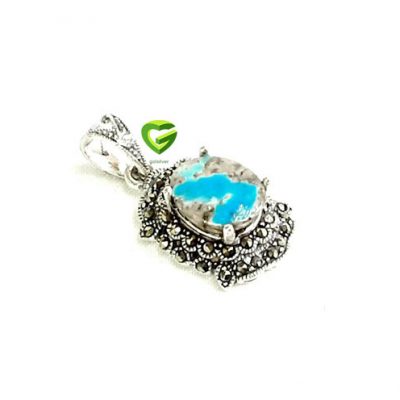آویزنقره فیروزه کرمان9 کد920