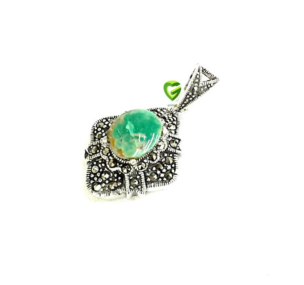 آویزنقره فیروزه لوزی کد889 آویزنقره فیروزه لوزی کد889