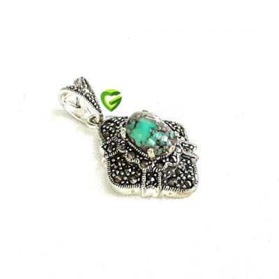 آویز نقره فیروزه3 کد850