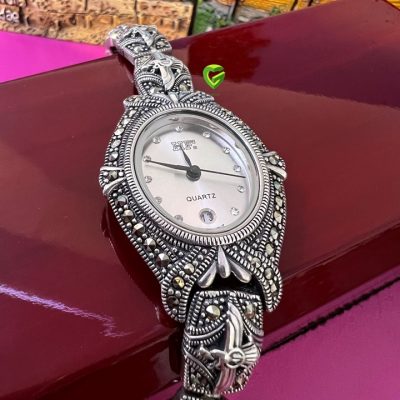 ساعت نقره بیضی‌فروهر کد541