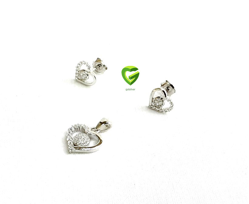 نیمست نقره قلبگرد کد676 نیمست نقره قلبگرد کد676