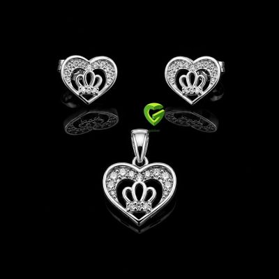 نیمست نقره قلب کد686