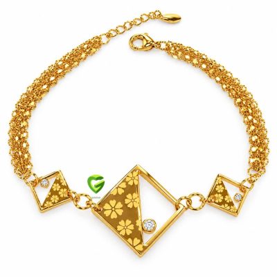 دستبند استیل لوزی کد513