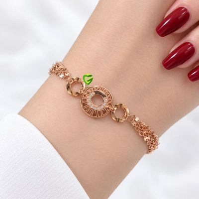 دستبند استیل رزگلد کد170