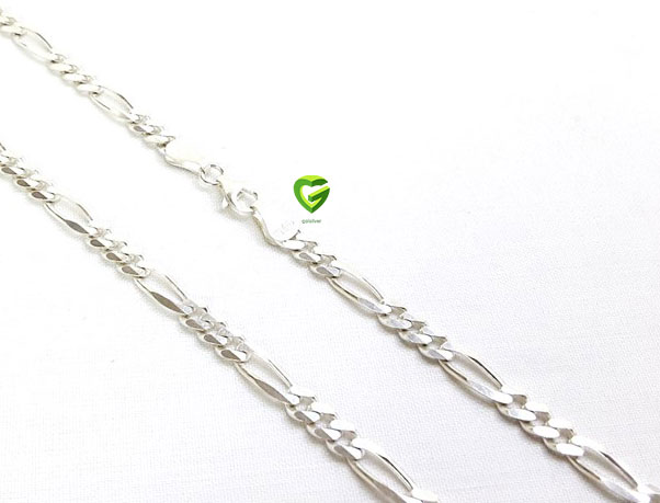 زنجیرنقره فیگارومتوسط کد 635 زنجیرنقره فیگارومتوسط کد 635