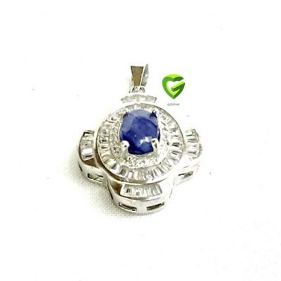 آویز نقره کبود کد823