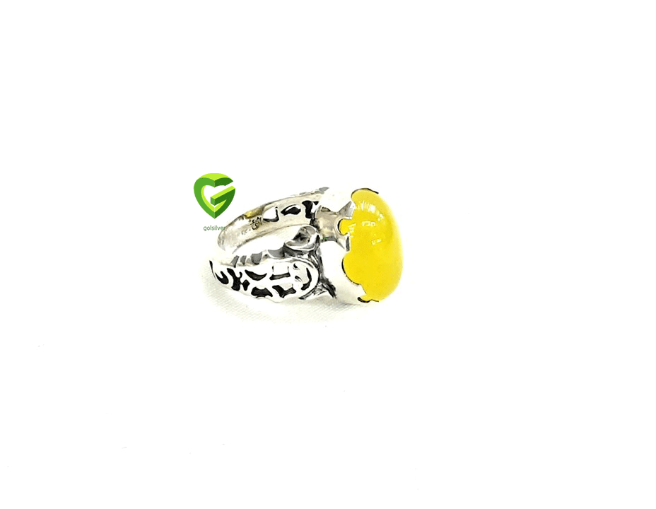 انگشترنقره عقیق زرد8 کد567 انگشترنقره عقیق زرد8 کد567