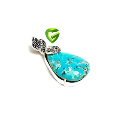 آویز نقره فیروزه‌کرمان کد825