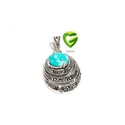 آویز نقره فیروزه کد824