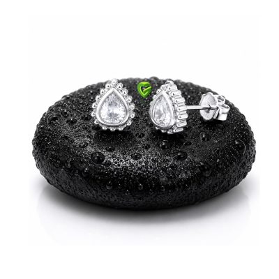 گوشواره نقره قلب‌تک کد2288