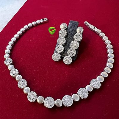 سرویس نقره نیم‌نگین کد855