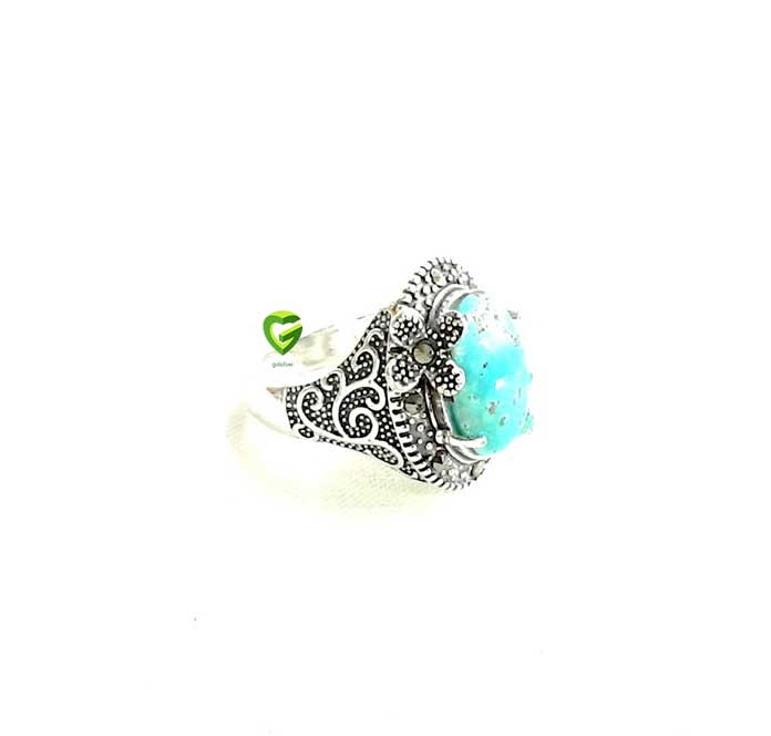 انگشترنقره زنانه فیروزه کد566 انگشترنقره زنانه فیروزه کد566
