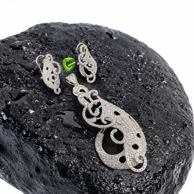نیمست نقره جواهربزرگ کد1014