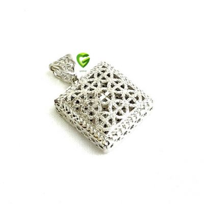 آویز نقره مربع‌گرد کد1023