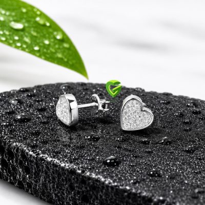 گوشواره نقره قلب1 کد277