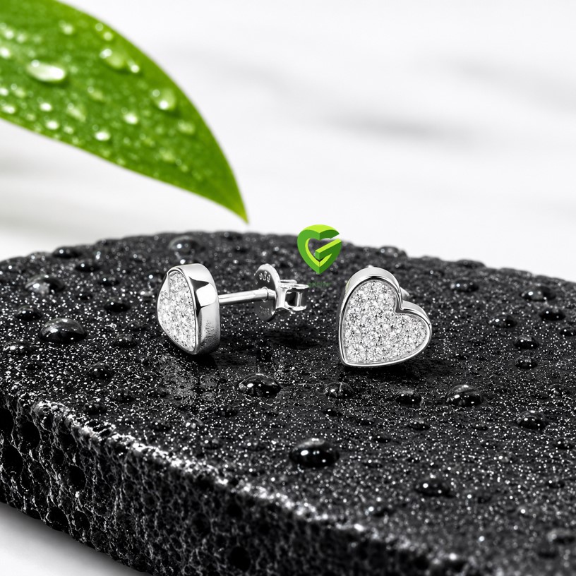 گوشواره نقره قلب1 کد277 گوشواره نقره قلب1 کد277