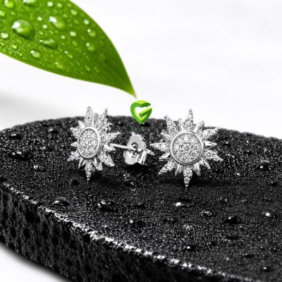 گوشواره نقره خورشید کد1456