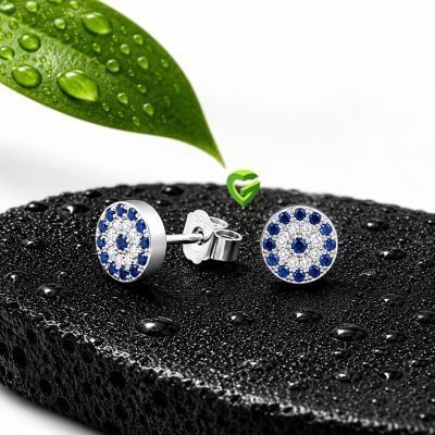 گوشواره نقره چشمی کد1798