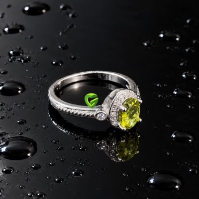 انگشتر نقره زبرجدزنانه کد1232