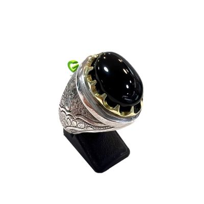 انگشتر نقره مشکی‌یمن کد1545