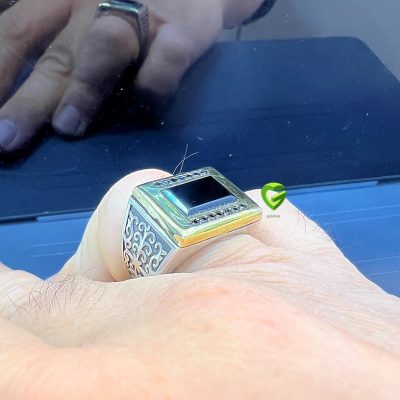 انگشتر نقره مستطیل‌اونیکس کد1357