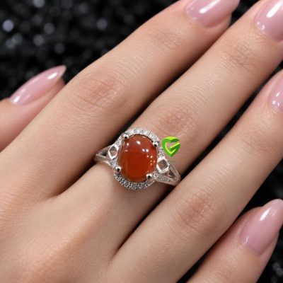 انگشتر نقره عقیق کد1384