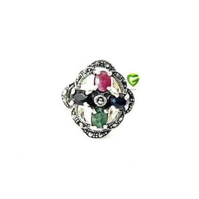 انگشتر نقره رنگ‌اصلی کد1653