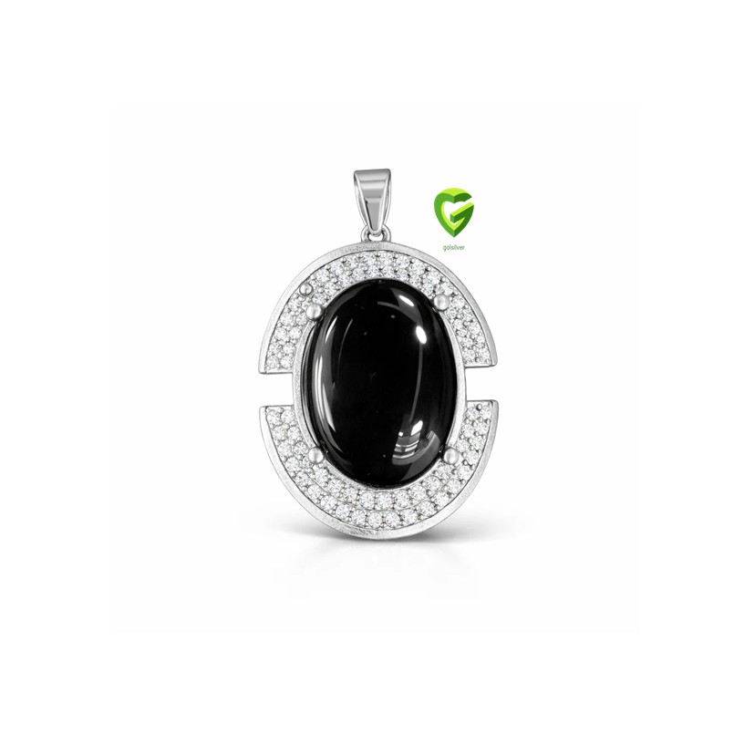 آویز نقره جزعیمن کد1808 آویز نقره جزعیمن کد1808