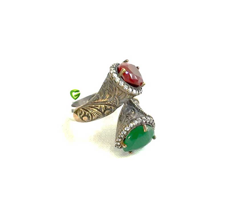 انگشترنقره عثمانی اشکی کد512 انگشترنقره عثمانی اشکی کد512