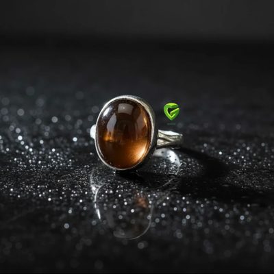 انگشتر نقره عقیق‌کبدی کد2063