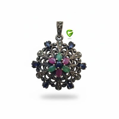 آویز نقره کبود کد2181