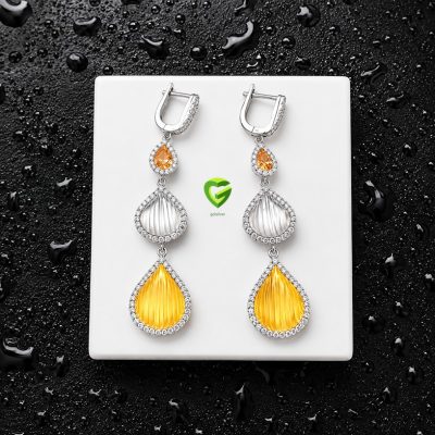 گوشواره نقره بلندرنگی کد2156