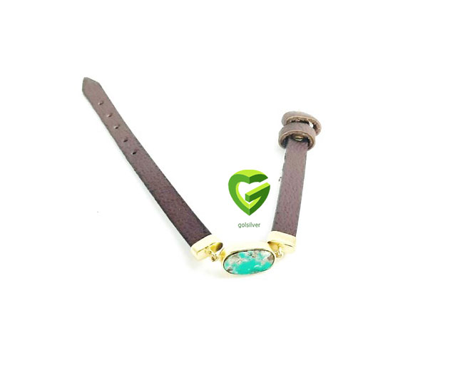 دستبند نقره چرم کد1861 دستبند نقره چرم کد1861