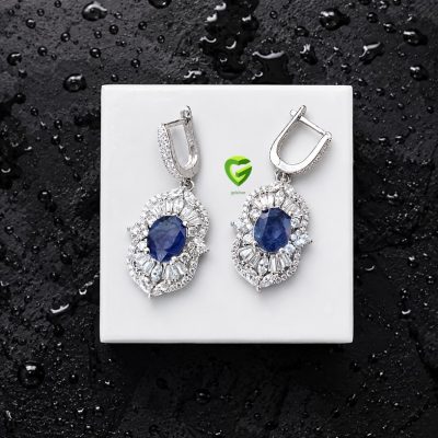 گوشواره نقره کبود کد2263