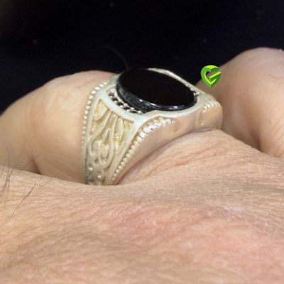 انگشتر نقره انیکس‌بیضی کد596