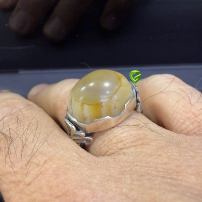 انگشتر نقره رگه‌دار کد569
