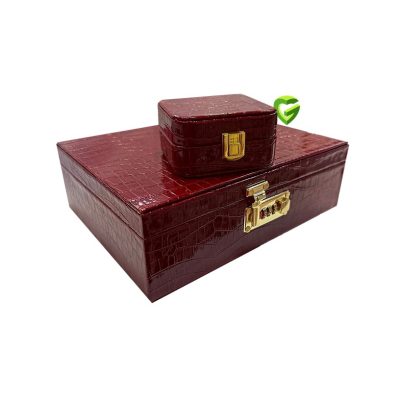 جعبه جواهرات زرشکی کد2356
