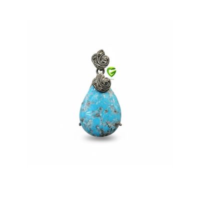 آویز نقره فیروزه‌کرمان کد825
