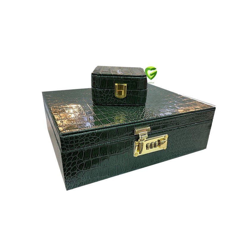 جعبه جواهرات سبز کد2570 جعبه جواهرات سبز کد2570
