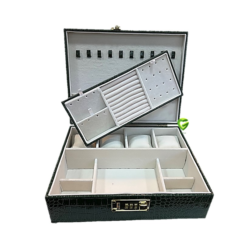 جعبه جواهرات سبز کد2570 جعبه جواهرات سبز کد2570