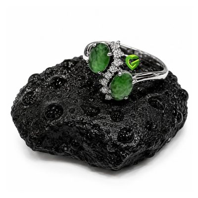 انگشتر نقره زمرد کد1855