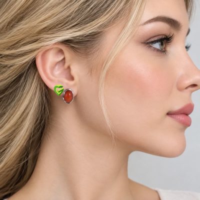 گوشواره نقره کبدی کد2632