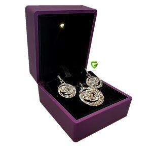 جعبه انگشتر چراغداربنفش کد2377