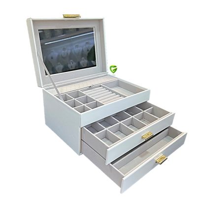 جعبه جواهرات سفیدگرد کد2308