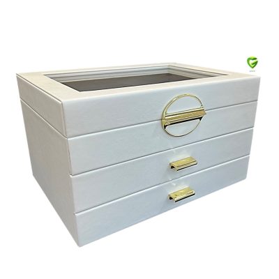 جعبه جواهرات سفیدگرد کد2308