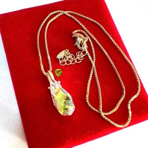 آویزسواروسکی‌زرد منشور کد806