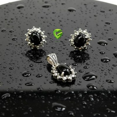 نیمست نقره مشکی کد2197